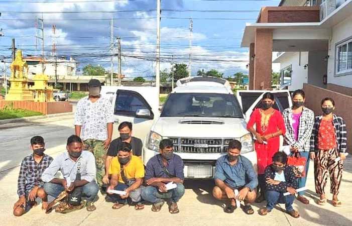 ထိုင်းနိုင်ငံ၌ တရားမဝင်နယ်စပ်ဖြတ်ကျော်လာသည့် မြန်မာ ၁၀ ဦး ဖမ်းဆီးခံရ