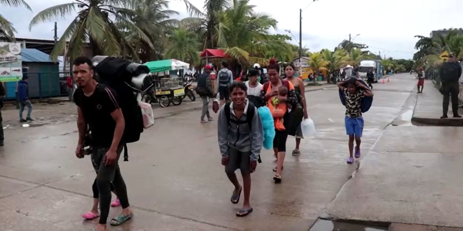 ပနားမားတောနက်ကို ဖြတ်ကျော်ဝင်ရောက်ခဲ့သည့် ရွှေ့ပြောင်းကလေး ၆၀,၀၀၀ ကျော်ရှိ