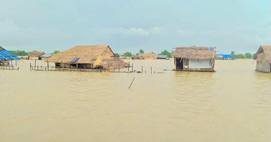 ရေးမြို့နယ်တွင် ရေကြီး၊ မိုးညိုမြို့နယ်၌ ရေဘေးသင့်ပြည်သူ ၂၀၀ ကျော် အကူအညီလိုအပ် 