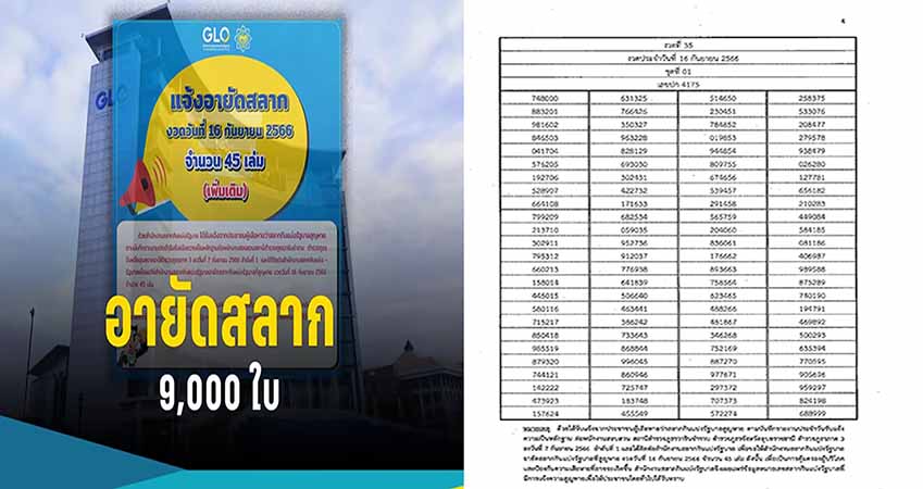 ထိုင်းတွင် ပျောက်ဆုံး ထီလက်မှတ်စောင်ရေ ၉၀၀၀ နံပါတ်များ ပြန်ရုပ်သိမ်း