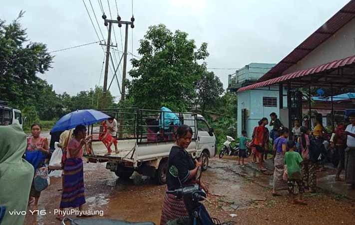 စစ်ကောင်စီထိုးစစ်ကြောင့် ဝင်းရေးဒေသခံ ၁၅,၀၀၀ ကျော် တိမ်းရှောင်နေရ