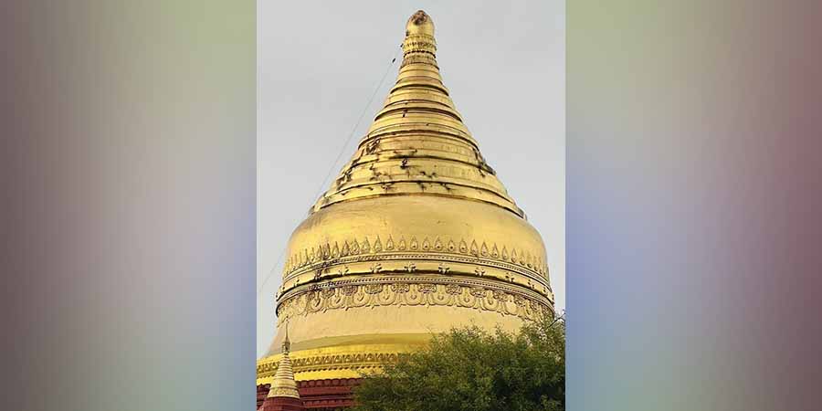 ပုဂံရှေးဟောင်းဘုရား ဓမ္မရာဇကစေတီတော် မိုးကြိုးစက်ကွင်းထိမှန် 