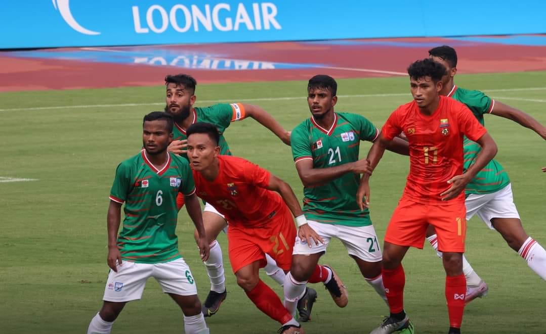 အာရှအားကစားပြိုင်ပွဲ၌ မြန်မာအသင်းက ဘင်္ဂလားဒေ့ရှ်အသင်းကို (၁-ဝ) ဂိုးဖြင့် အနိုင်ရ