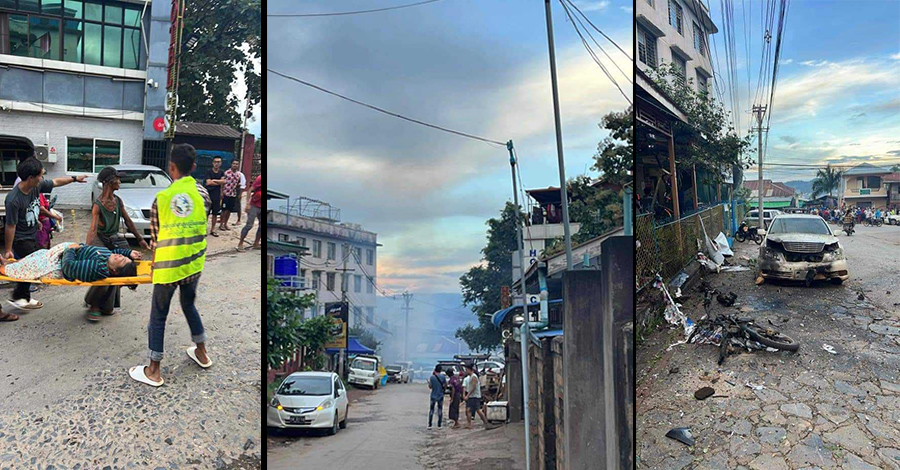 လားရှိုးတွင် ဗုံးပေါက်ကွဲ၊ လူ ၁ ဦး သေဆုံးပြီး ၄ ဦး ဒဏ်ရာရ