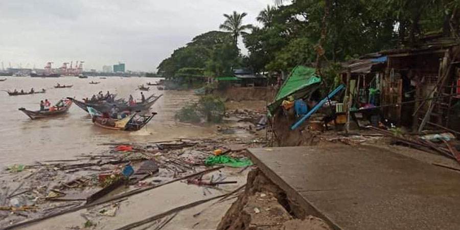 ဒလ ကမ်းပါးပြိုကျမှုကြောင့်  လူပေါင်း ၃၅၀ ကျော်ကို ဘေးလွတ်ရာ ပြောင်းရွှေ့ 