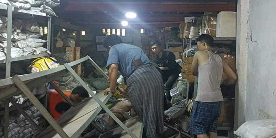 မ‌န္တလေးတွင် ဆောက်လုပ်ရေးပစ္စည်းတင်စင်ပြိုကျပြီး အလုပ်သမား ၁ ဦးသေ၊ ၁ ဦးဒဏ်ရာရ