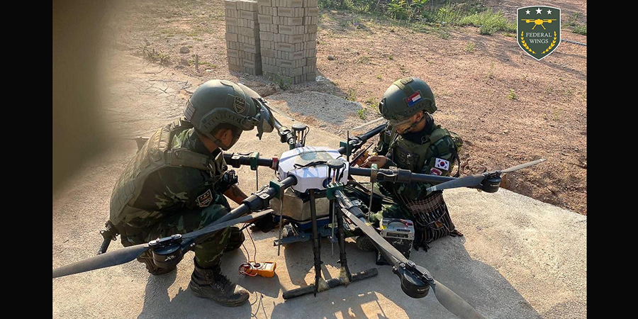 မြဝတီထွေအုပ်ရုံးအား တိုက်ခိုက်ခဲ့သည့် ဒရုန်းတပ်ကို NUG က သိန်း ၁၀၀ ချီးမြှင့်