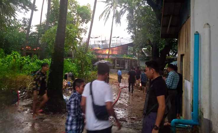 သန်လျင်တွင် စက်ရုံဝန်ထမ်းအဆောင် ဝါယာရှော့ဖြစ်မီးလောင်