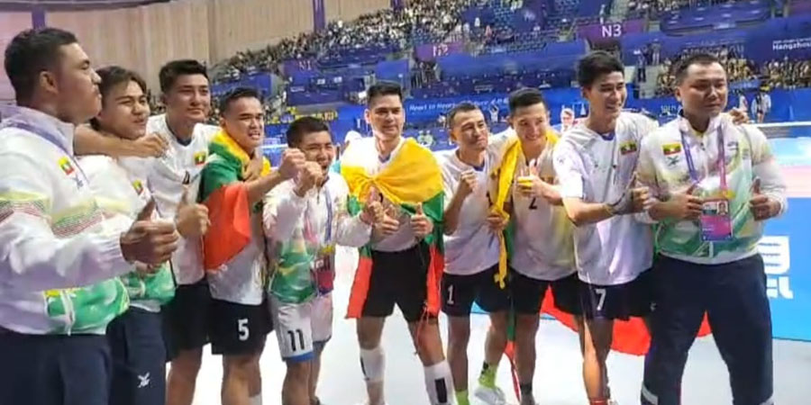 အာရှအားကစား ပိုက်ကျော်ခြင်းပြိုင်ပွဲတွင် မြန်မာအသင်း ရွှေတံဆိပ်ဆွတ်ခူး