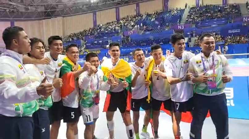နည်းပြနှင့် ကစားသမားများ၏ စည်းလုံးမှုကြောင့် ရွှေတံဆိပ်ဆုရဟု မြန်မာပိုက်ကျော်ခြင်း အဖွဲ့ ပြော
