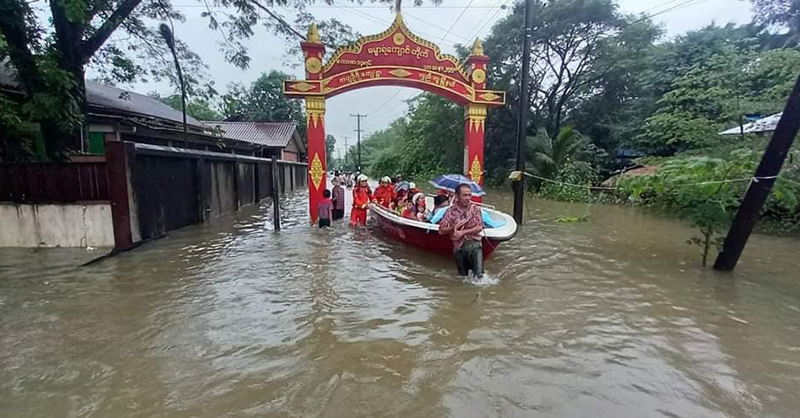 လှည်းကူးတွင် ရေကြီးမှုကြောင့် အိမ်ထောင်စု ထောင်ချီရွှေ့ပြောင်း၊ ရေဘေးသင့် စက်ရုံဝန်ထမ်းများ လစာဖြတ်ခံရမှာ စိုးရိမ်