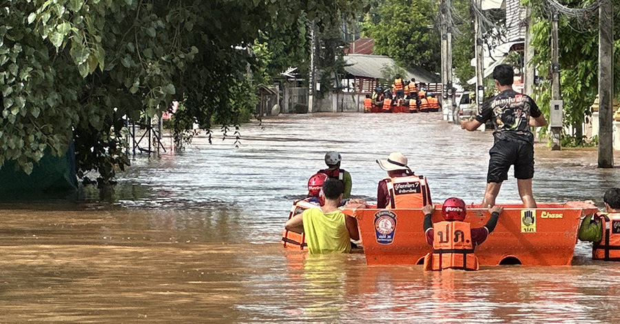 ထိုင်းနိုင်ငံ ၃၅ ခရိုင်တွင် ရေကြီးရေလျှံမှုဖြစ်ပွား 