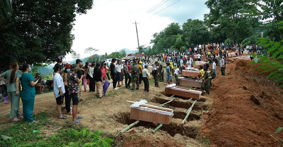 ကချင်စစ်ရှောင်စခန်း၌ အမိုနီယမ်နိုက်ထရိတ် ယမ်းပေါက်ကွဲခြင်းဖြစ်ဟု စစ်ကောင်စီပြော
