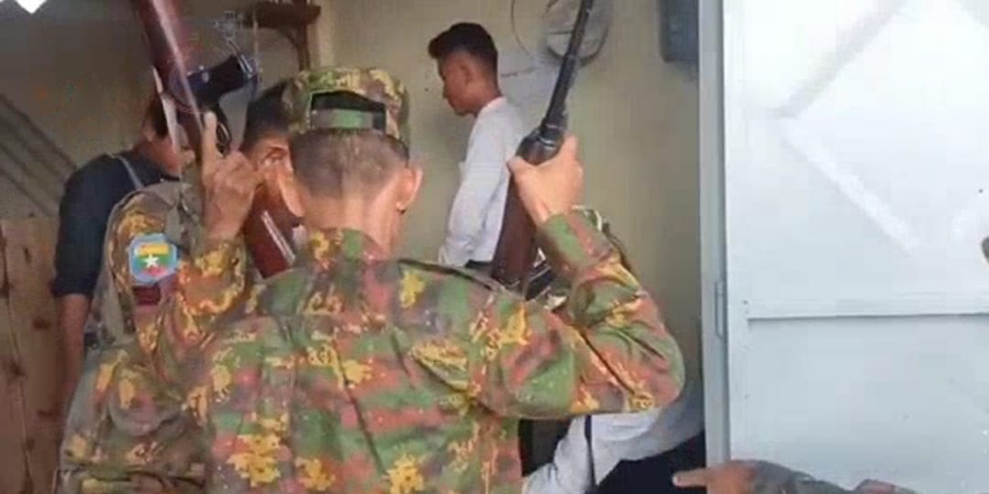 ပြည်ကြီးတံခွန်တွင် လင်မယား ၂ ဦးကို ရဲနှင့် ပြည်သူ့စစ်များ ဖမ်းဆီး