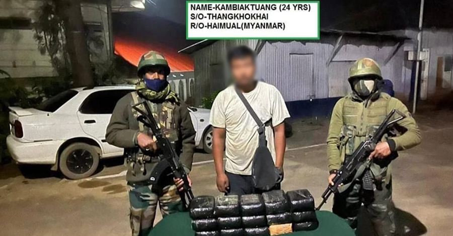 မီဇိုရမ်ပြည်နယ်၌ မြန်မာနိုင်ငံသား ၁ ဦး စိတ်ကြွဆေးပြားများနှင့် ဖမ်းဆီးခံရ