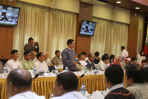 ႏိုင္ငံေရးပါတီ ၆၆ ခုႏွင့္ ၿငိမ္းခ်မ္းေရးေဖာ္ေဆာင္မႈေကာ္မတီ ေတြ႔ဆံု