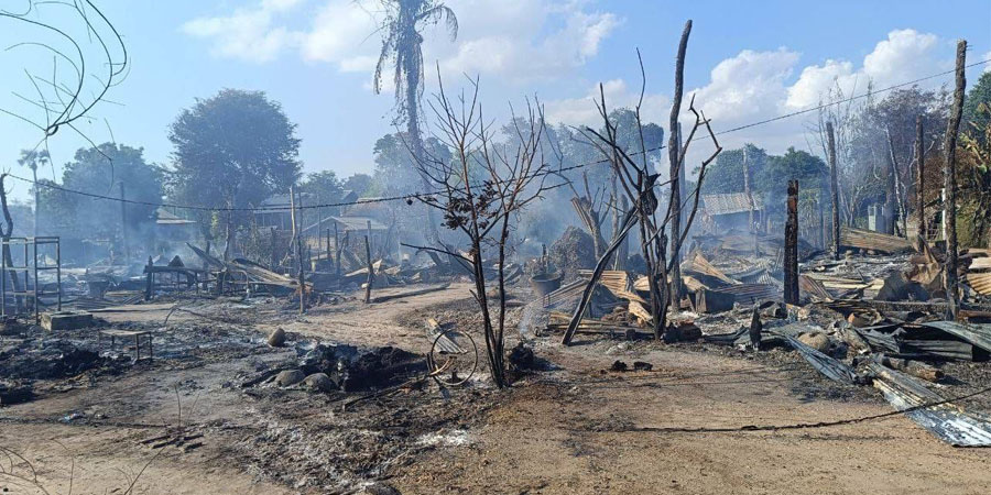 ရေစကြိုမြို့နယ်တွင် စစ်တပ်က ရွာမီးရှို့ပြီး ဒေသခံ ၂ ဦးအား ပစ်သတ်