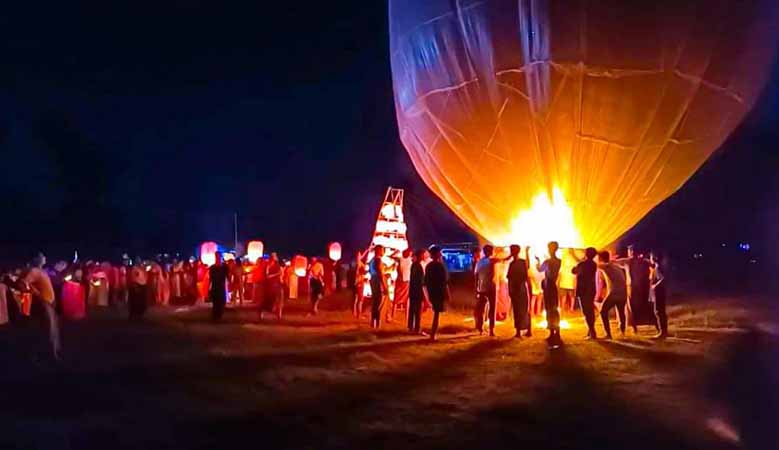 မုံရွာမြို့၊ ကလေးမြို့ နှင့်  ပုဏ္ဏားကျွန်းမြို့ သီတင်းကျွတ်မီးထွန်းပွဲတော် (ဓာတ်ပုံ) 
