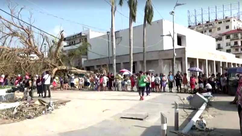 ဟာရီကိန်းမုန်တိုင်းဒဏ်သင့် အကာပါမြို့ခံများ ရိက္ခာနှင့်ရေရရန် စောင့်ဆိုင်း