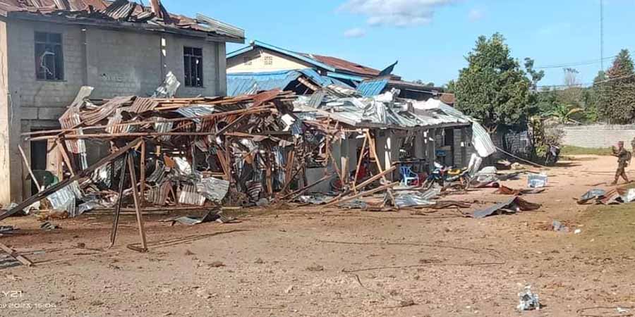 စစ်ကောင်စီ လေယာဉ်ဖြင့် ဗုံးကြဲမှုကြောင့် ကွတ်ခိုင်မြို့နယ်က အမျိုးသမီး ၁ ဦး သေဆုံး