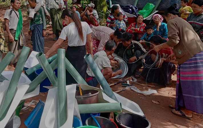 လွိုင်ကော်မြို့တွင် ဒေသခံ ၅၀၀ ကျော် ကျန်ရှိနေ