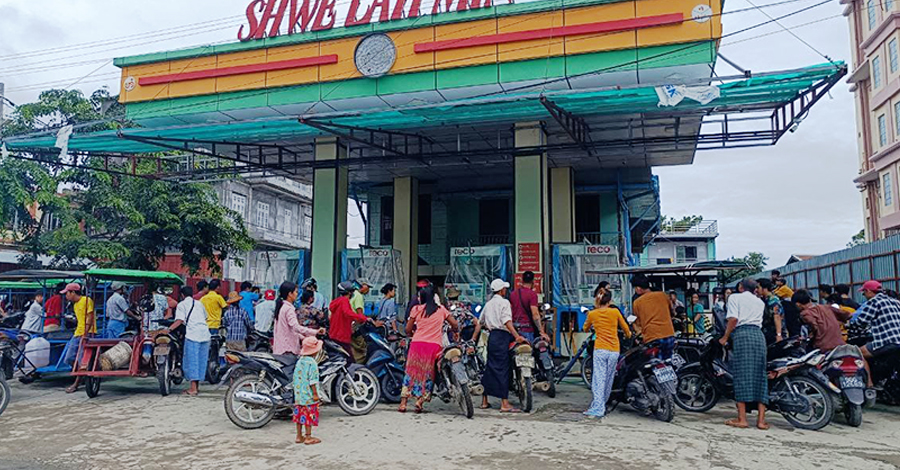 ကလေးမြို့တွင် စက်သုံးဆီဆိုင်ကြီးများ ပိတ်ထား