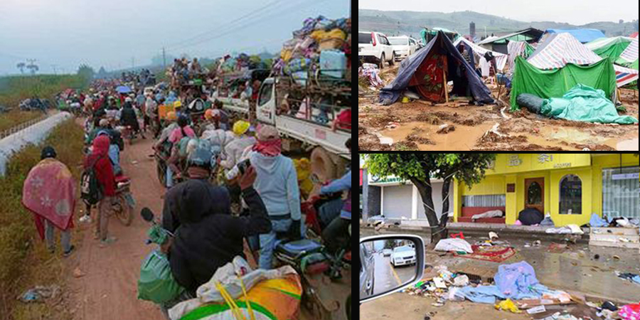 လောက်ကိုင်မြို့ကို ခေတ္တဖွင့်ပေးရန် ဒေသခံနှင့် ရွှေ့ပြောင်းလုပ်သားများ တောင်းဆို