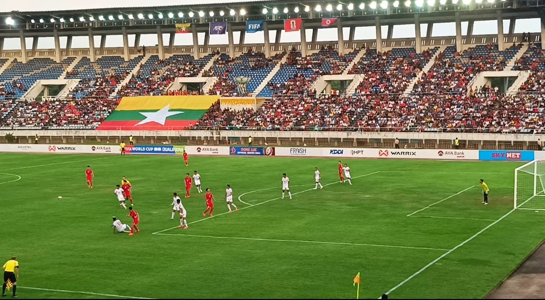 မြန်မာ- မြောက်ကိုရီးယား ကမ္ဘာ့ဖလားခြေစစ်ပွဲ ပုံရိပ်များ (ဓာတ်ပုံ)