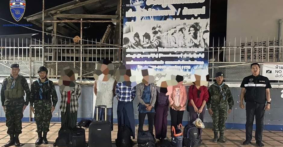 မဲဆောက်မြို့သို့ တရားမဝင် ဝင်ရောက်တဲ့ မြန်မာနိုင်ငံသား ၇ ဦး ဖမ်းဆီးခံရ