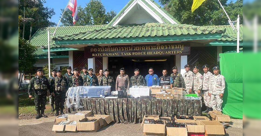 မဲဆောက်တွင်  ဆက်သွယ်ရေးကိရိယာများနှင့် ဆေးခြောက် ၂၀ ကီလိုဂရမ် ဖမ်းမိ 