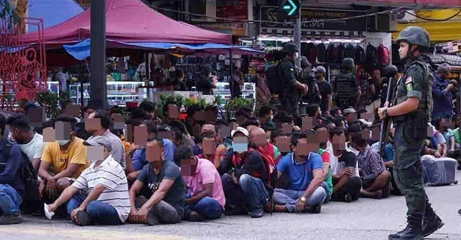 မလေးရှားတွင် တရားမဝင်နေထိုင်သည့် မြန်မာနိုင်ငံသား ၅၀ ကျော် ဖမ်းဆီးခံရ