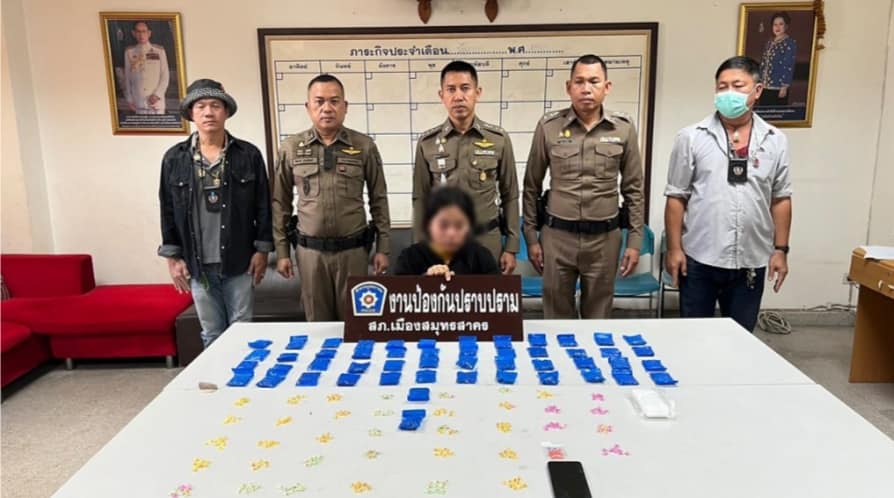မဟာချိုင်တွင် မူးယစ်ဆေးရောင်းသည့် မြန်မာအမျိုးသမီး ၁ ဦးကို ထိုင်းရဲဖမ်းဆီး