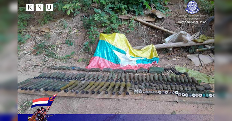 စစ်ကောင်စီတပ်များ စွန့်ခွာသွားသည့် ထန်းတပင်မြို့နယ်ရှိ တပ်စခန်း ၂ ခုကို ကေအန်ယူရှင်းလင်း 