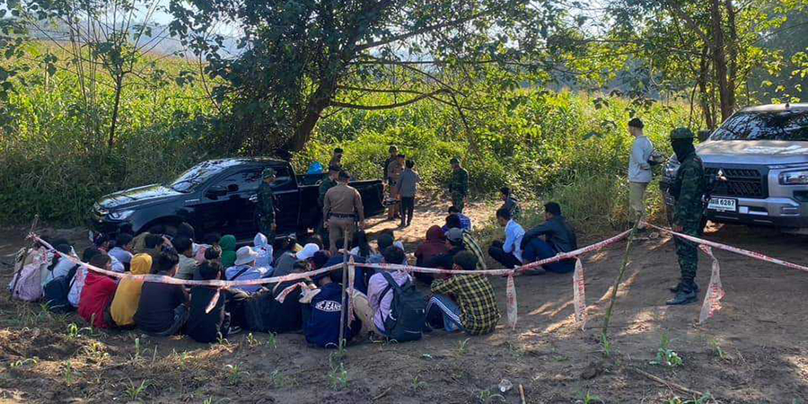 မဲဆောက်ဘက် တရားမဝင် ဝင်လာသည့် မြန်မာ ၃၆ ဦးကို ထိုင်းရဲက ဖမ်းဆီး 