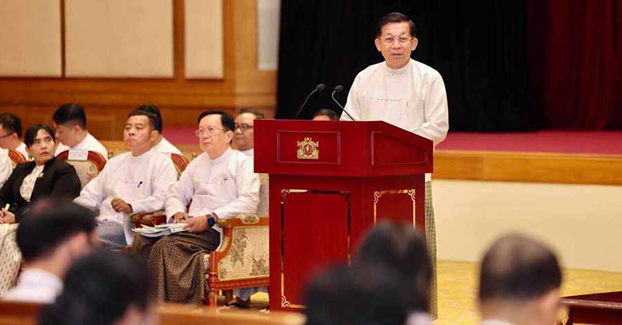 နိုင်ငံရေးပါတီများ လုံခြုံရေးပါဝင်ကူညီ သတင်းပေးကြရန်  စစ်ခေါင်းဆောင် အကူအညီတောင်း