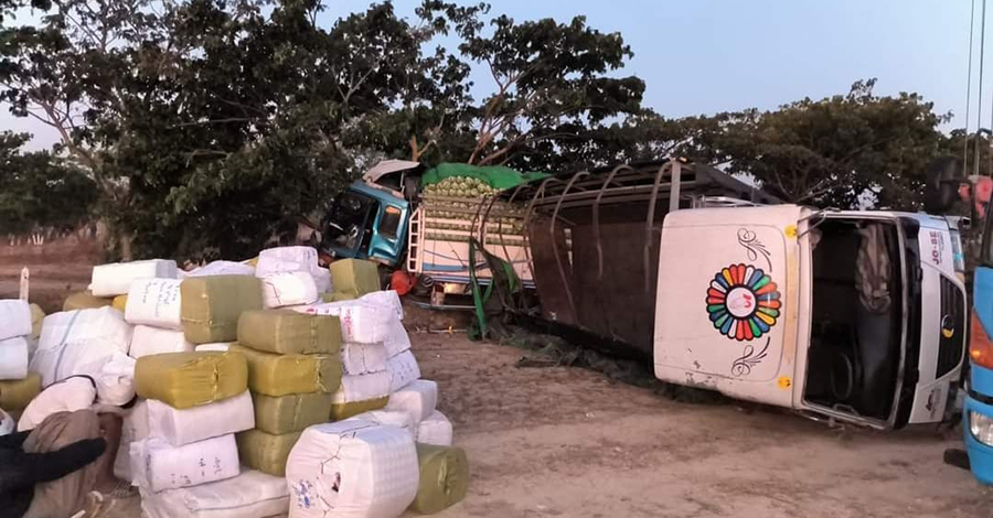 နေပြည်တော်နှင့် နွားထိုးကြီးတို့တွင် ယာဉ်တိုက်မှုဖြစ်ပြီး လူ ၄ ဦး ဒဏ်ရာရ