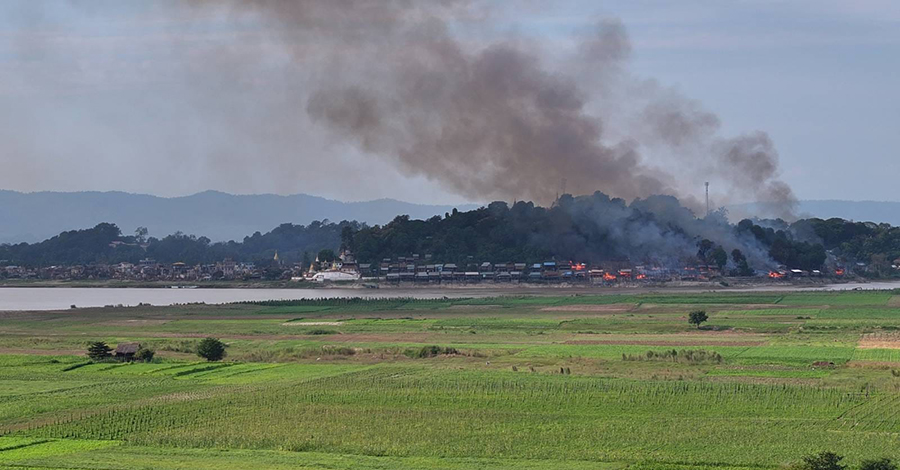 ထီးချိုင့်မြို့တွင် တိုက်ပွဲ ဆက်လက်ပြင်းထန်နေ
