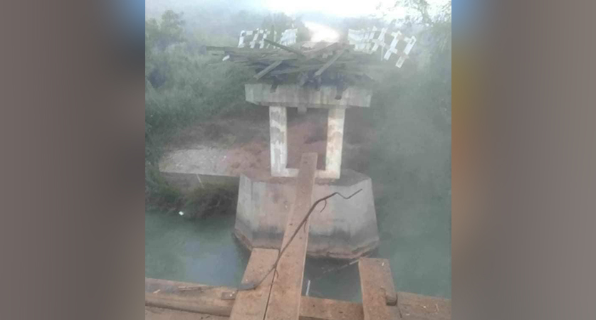 လားရှိုး - နမ္မတူလမ်းရှိ နားကွမ်းတံတား ဖောက်ခွဲခံရပြီး ကျိုးကျ