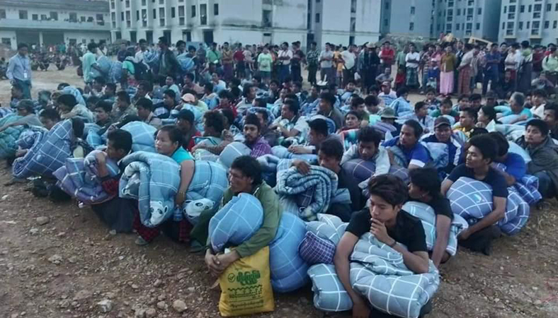 ‘ဝ’ဒေသ နမ့်တစ်မြို့ရှိ စစ်ဘေးရှောင်များအတွက် အကူအညီ  ရပ်ဆိုင်းမည် 
