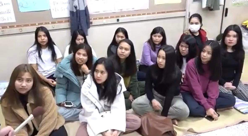 ဂျပန်ငလျင်ကြောင့် မြန်မာနိုင်ငံသားအချို့ လုပ်ငန်းခွင် ရပ်နားထားရ
