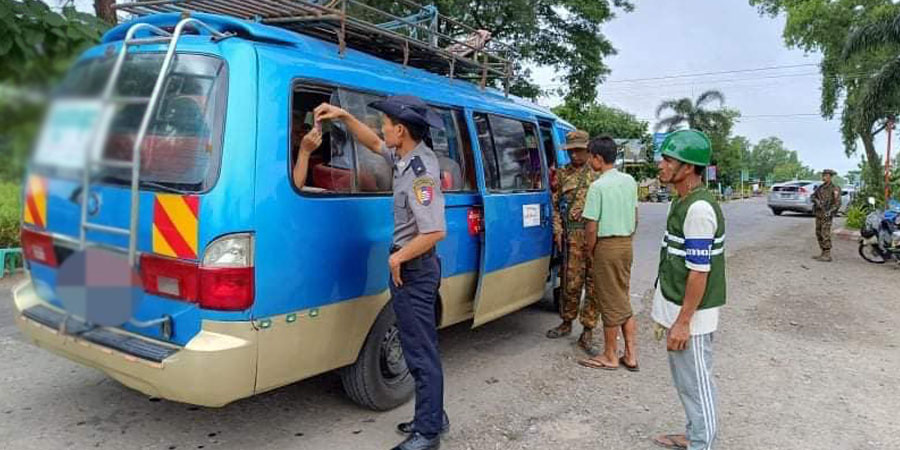 ကန်ကြီးထောင့်တွင် စစ်တပ်က ကုန်တင်ယာဉ်များကို စစ်ဆေးငွေညှစ်နေ