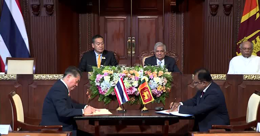ထိုင်းနှင့် သီရိလင်္ကာတို့  လွတ်လပ်သည့် ကုန်သွယ်မှုသဘောတူညီချက် လက်မှတ်ထိုး