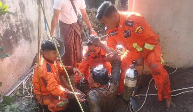 ညောင်ဦးတွင် မိလ္လာကျင်းတူးရာမှ အောက်စီဂျင်ပြတ်ပြီး ၁ ဦး သေဆုံး၊ ၂ ဦး ဒဏ်ရာရ