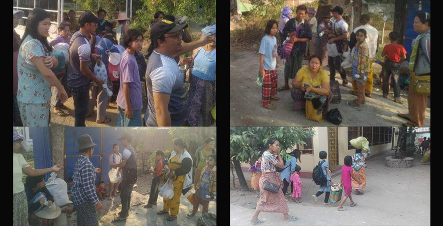 ဇရပ်ကြီးမြို့ တိုက်ပွဲအတွင်း ပိတ်မိပြည်သူများကို ပရဟိတအသင်းများ ကယ်ထုတ်ပေးနေရ