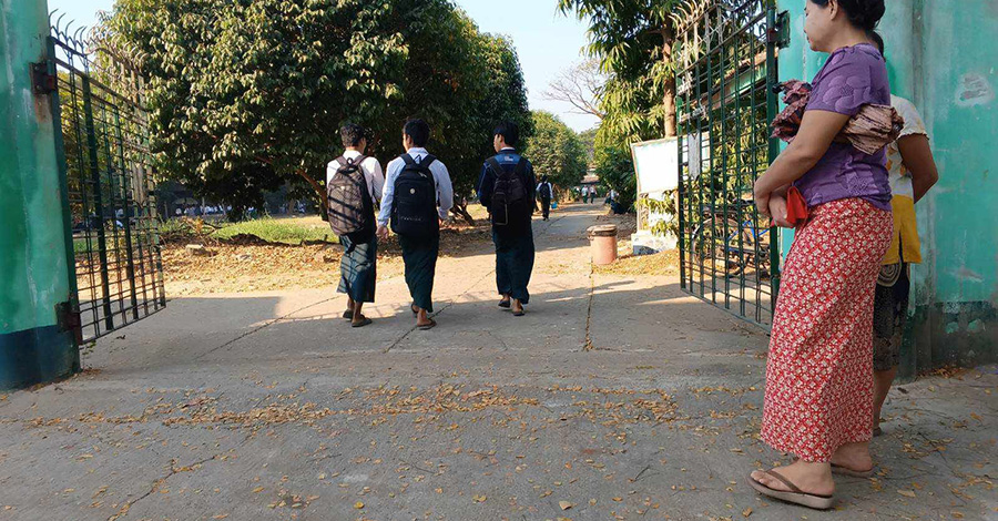 အခြေခံပညာကျောင်းများ၏ စာမေးပွဲများ စတင်ဖြေဆို