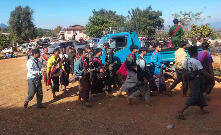 ဟိုပုံးမြို့နယ်တွင် ပအိုဝ်းပြည်သူ့စစ်က အဓမ္မစစ်သားစုဆောင်း