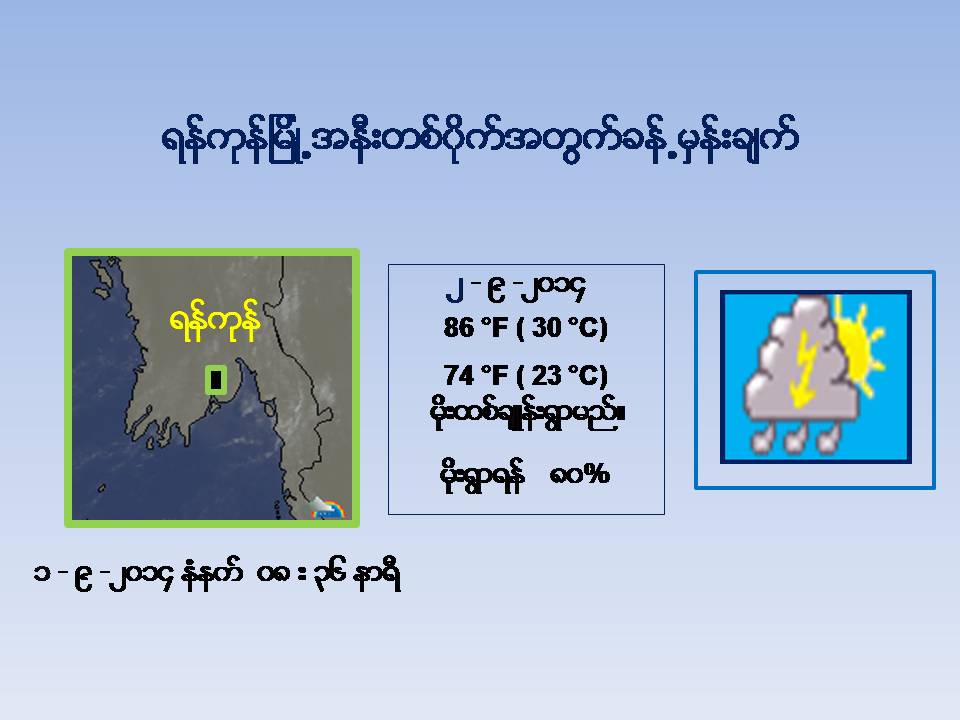 စက္တင္ဘာ ၂ ရက္ေန႔ မုိးေလ၀သ ခန္႔မွန္းခ်က္ - ေဒါက္တာထြန္းလြင္