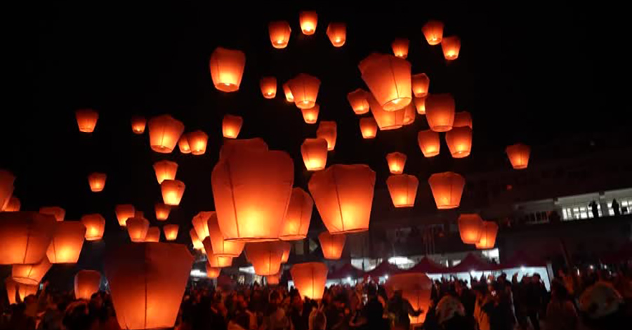 နယူးတိုင်ပေမြို့တွင် နှစ်သစ်အတွက် မီးပုံးပျံလွှတ်ဆုတောင်းပွဲ ကျင်းပ