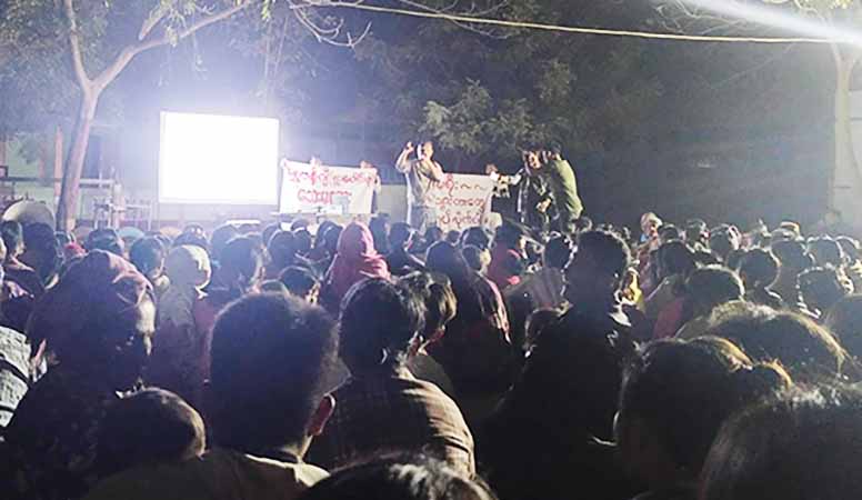 ဆားလင်းကြီးမြို့နယ်၌ လေကြောင်းရန်ကာကွယ်ရေး အသိပညာပေး