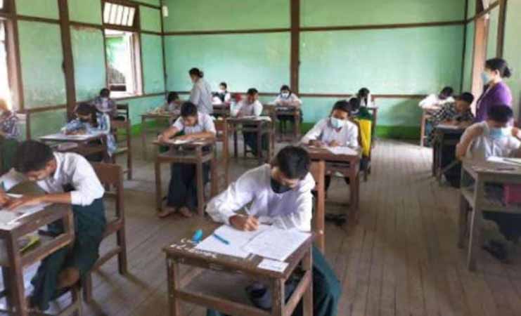 မကွေးတိုင်းတွင်  Grade 9 စာမေးပွဲ မေးခွန်းပေါက်ကြားသဖြင့်  ဖြေဆိုမှုရပ်နား